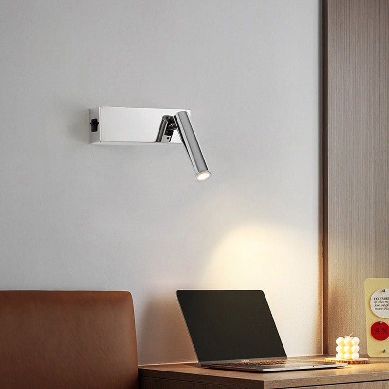 Iron Cylinder 1-Light Adjustable Spotlight Wall Sconce Lamp