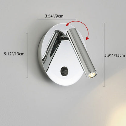 Iron Cylinder 1-Light Adjustable Spotlight Wall Sconce Lamp