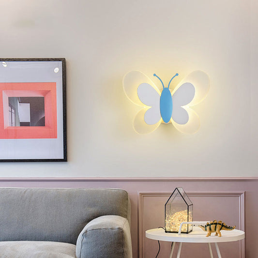 Creative Butterfly Acrylic Iron LED Wall Sconce Lamp