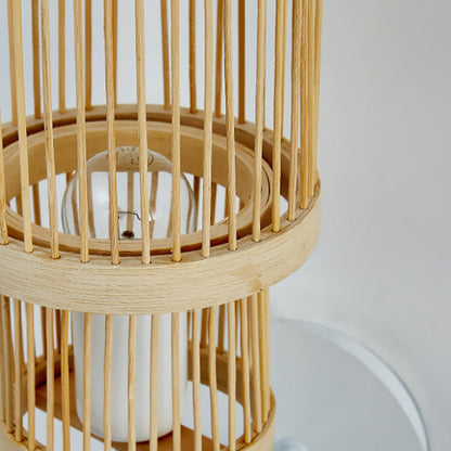 Japanese Bamboo Weaving Cage 1-Light Wall Sconce Lamp