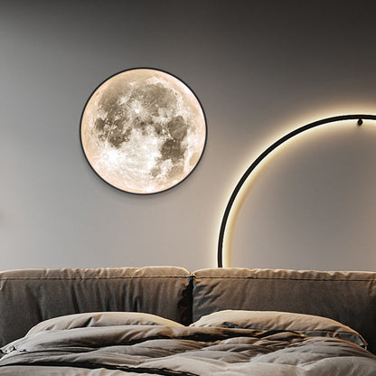 Nordic Earth Moon Acrylic Round LED Wall Sconce Lamp