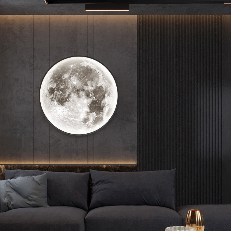 Nordic Earth Moon Acrylic Round LED Wall Sconce Lamp