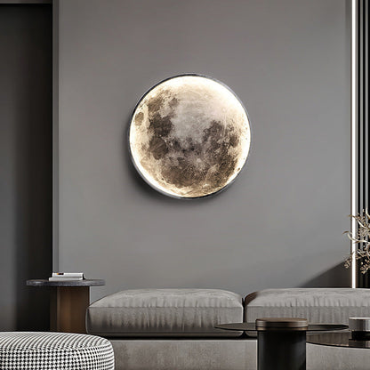 Nordic Earth Moon Acrylic Round LED Wall Sconce Lamp