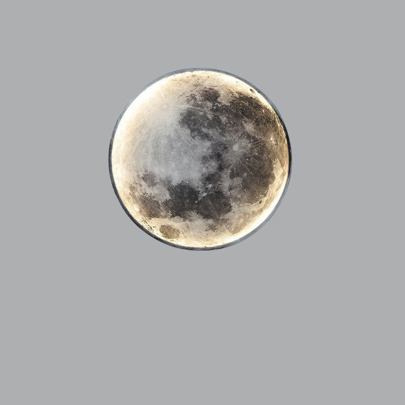 Nordic Earth Moon Acrylic Round LED Wall Sconce Lamp
