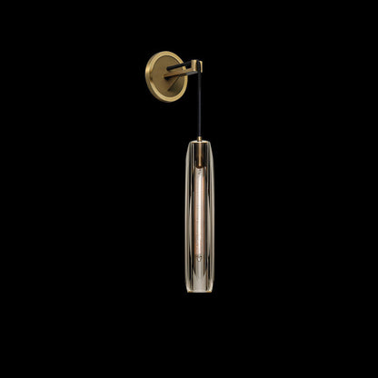 Luxury Full Copper Crystal Stone 1-Light Wall Sconce Lamp