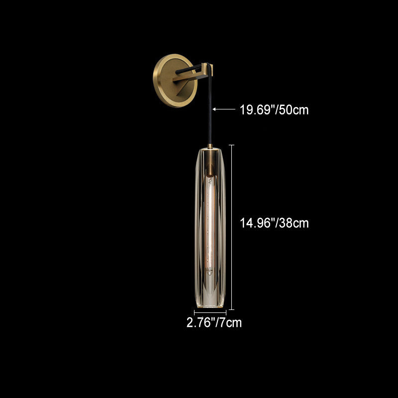 Luxury Full Copper Crystal Stone 1-Light Wall Sconce Lamp
