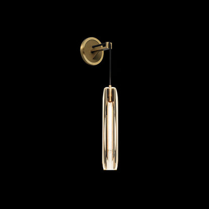 Luxury Full Copper Crystal Stone 1-Light Wall Sconce Lamp