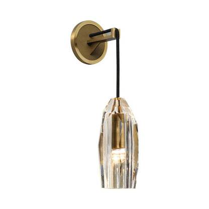Dazzling Stone Shade Copper 1-Light Wall Sconce Lamp
