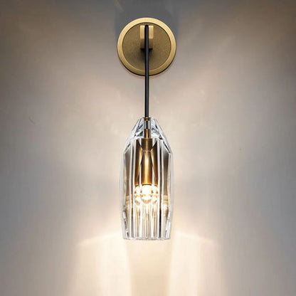 Dazzling Stone Shade Copper 1-Light Wall Sconce Lamp