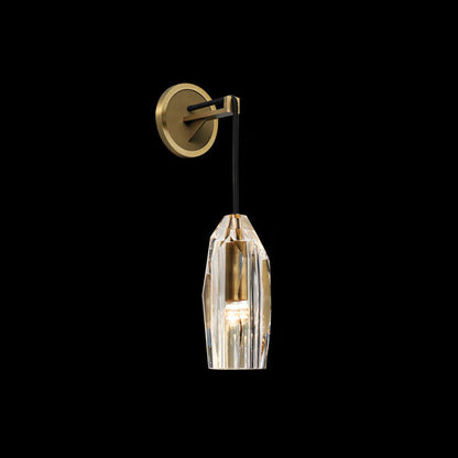 Dazzling Stone Shade Copper 1-Light Wall Sconce Lamp