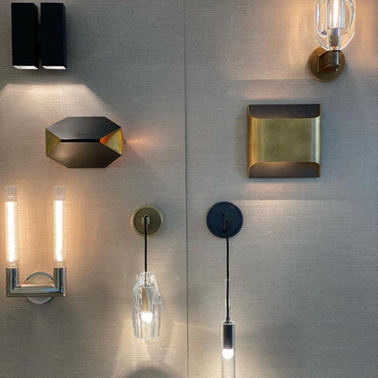 Dazzling Stone Shade Copper 1-Light Wall Sconce Lamp