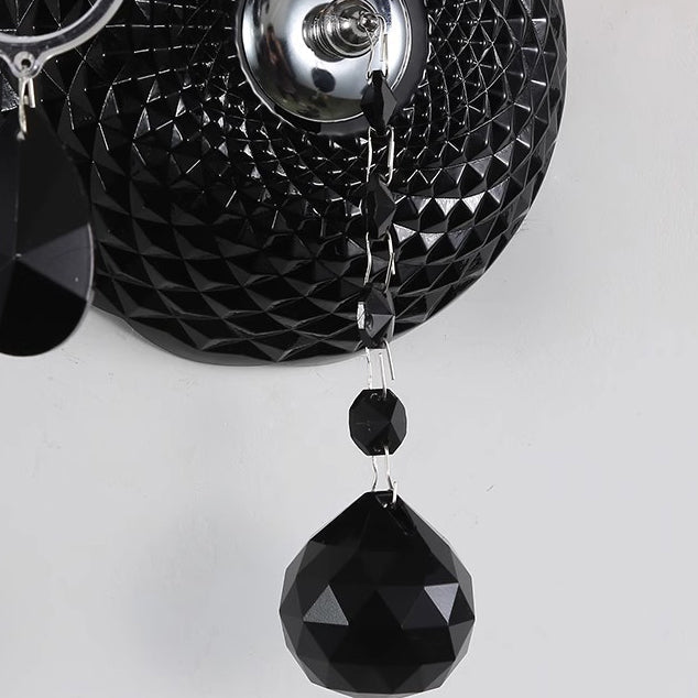 French Steel Crystal Candlestick 1/2-Light Wall Sconce Lamp