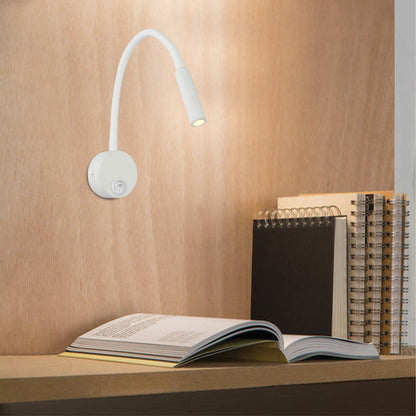 Iron Bending Hose LED Reading Light Wall Sconce Lamp