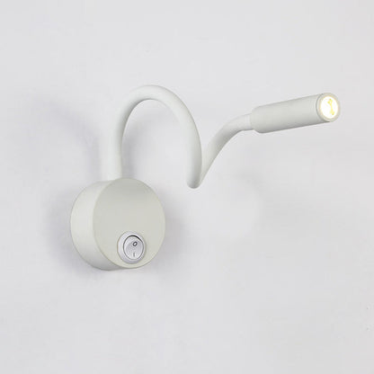 Iron Bending Hose LED Reading Light Wall Sconce Lamp