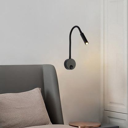 Iron Bending Hose LED Reading Light Wall Sconce Lamp