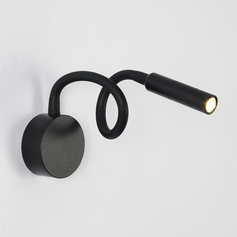 Iron Bending Hose LED Reading Light Wall Sconce Lamp