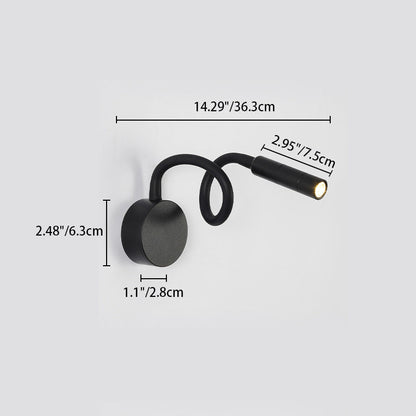 Iron Bending Hose LED Reading Light Wall Sconce Lamp