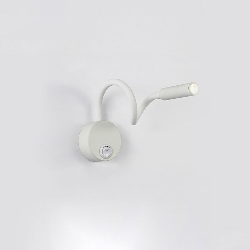 Iron Bending Hose LED Reading Light Wall Sconce Lamp