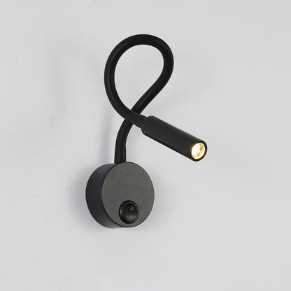 Iron Bending Hose LED Reading Light Wall Sconce Lamp