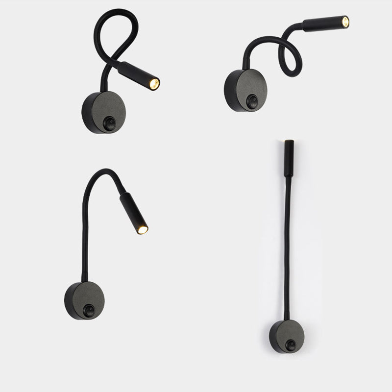 Iron Bending Hose LED Reading Light Wall Sconce Lamp