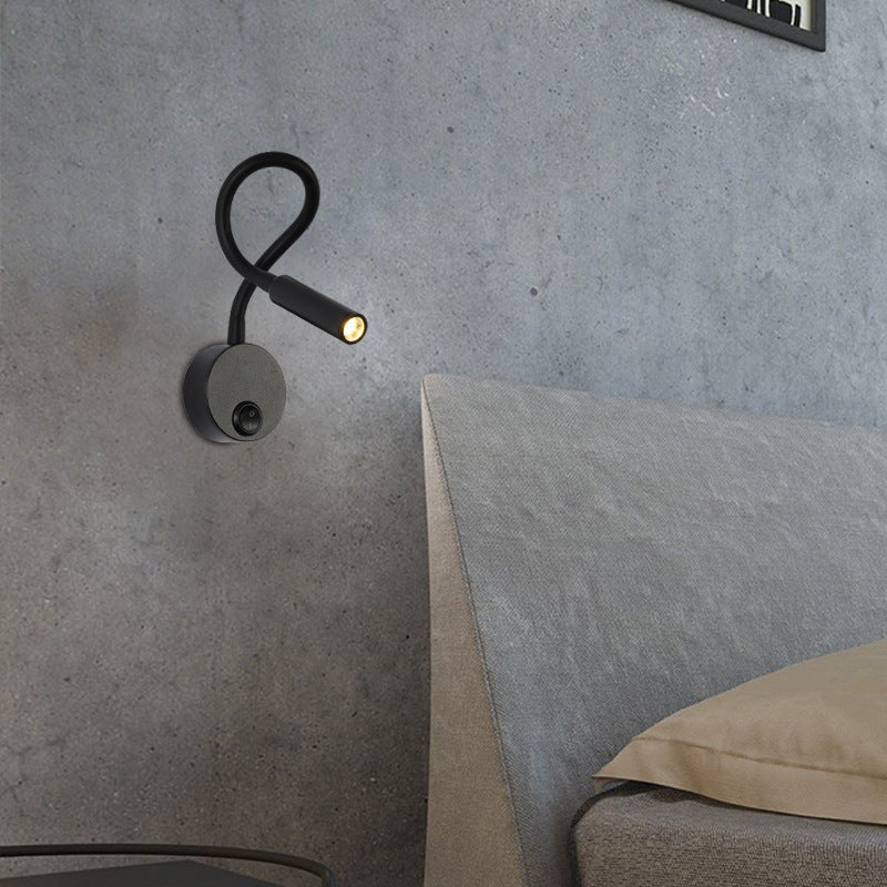Iron Bending Hose LED Reading Light Wall Sconce Lamp