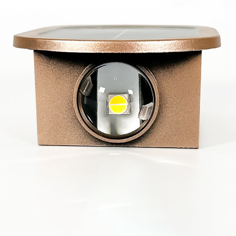 Plastic Down Illuminated LED Solar Outdoor Wall Sconce Lamp
