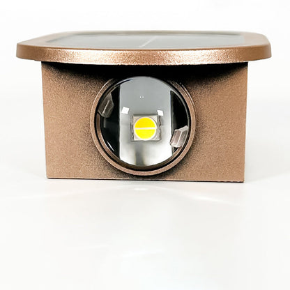 Plastic Down Illuminated LED Solar Outdoor Wall Sconce Lamp