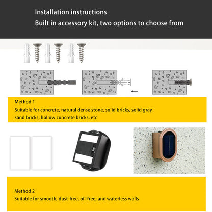 Plastic Down Illuminated LED Solar Outdoor Wall Sconce Lamp