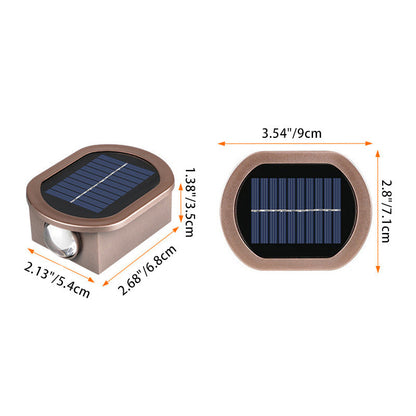 Plastic Down Illuminated LED Solar Outdoor Wall Sconce Lamp
