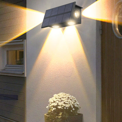 ABS Rectangle LED Solar Step Light Outdoor Wall Sconce Lamp