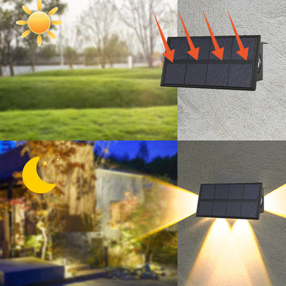 ABS Rectangle LED Solar Step Light Outdoor Wall Sconce Lamp