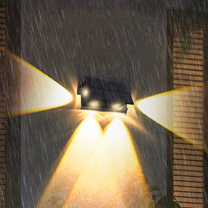 ABS Rectangle LED Solar Step Light Outdoor Wall Sconce Lamp