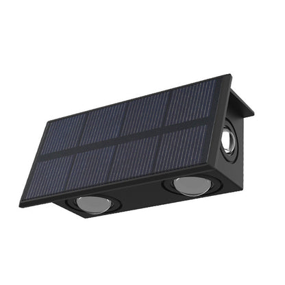 ABS Rectangle LED Solar Step Light Outdoor Wall Sconce Lamp