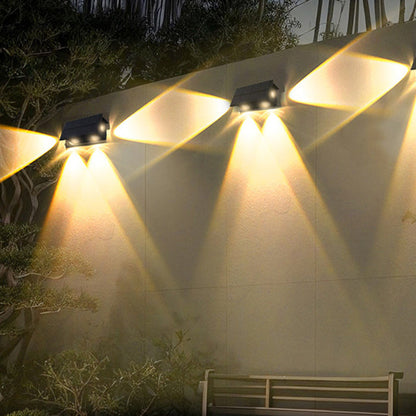 ABS Rectangle LED Solar Step Light Outdoor Wall Sconce Lamp