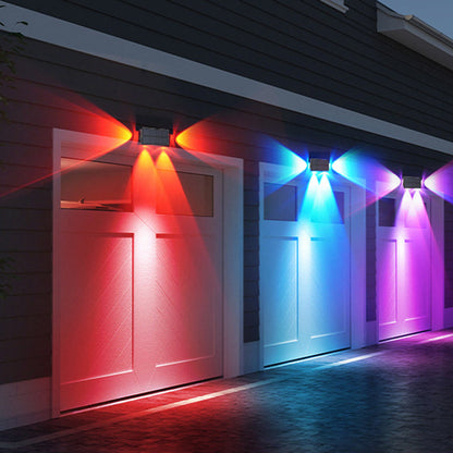 ABS Rectangle LED Solar Step Light Outdoor Wall Sconce Lamp