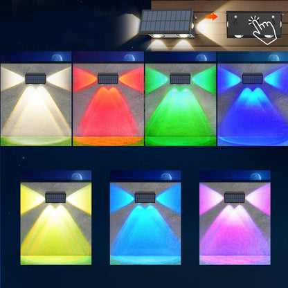 ABS Rectangle LED Solar Step Light Outdoor Wall Sconce Lamp