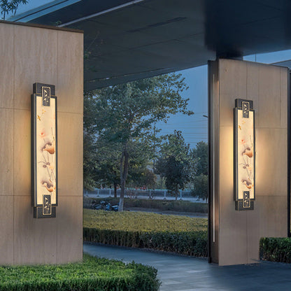 Chinese Marble Shade LED Waterproof Wall Sconce Lamp