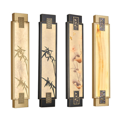 Chinese Marble Shade LED Waterproof Wall Sconce Lamp