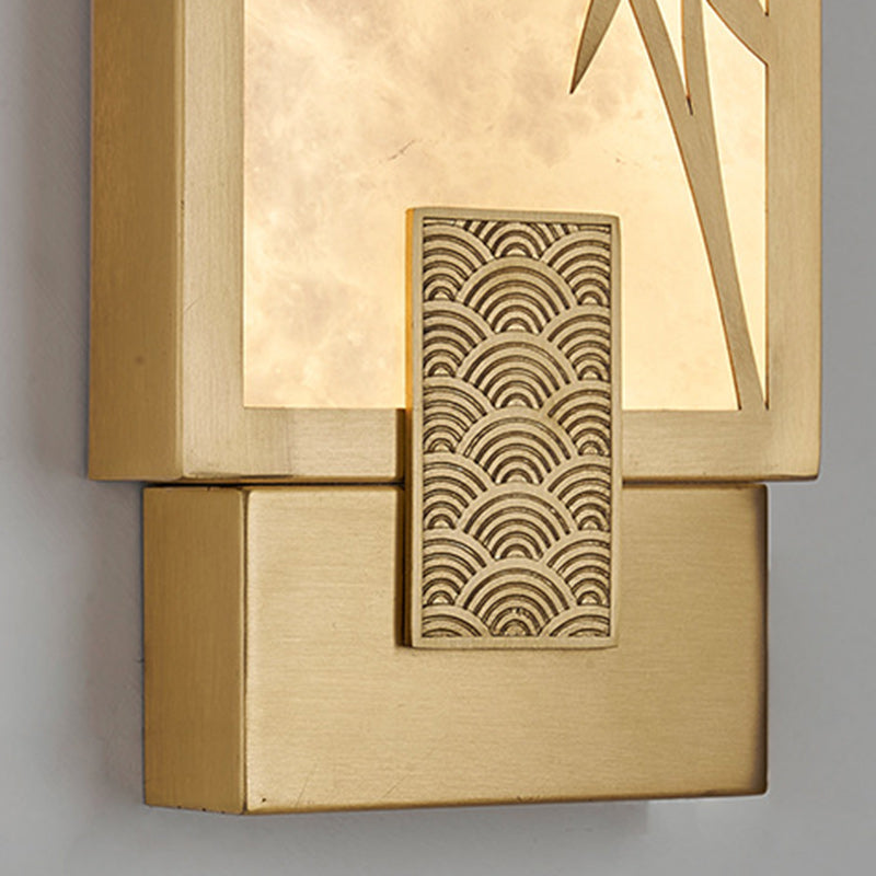 Chinese Marble Shade LED Waterproof Wall Sconce Lamp