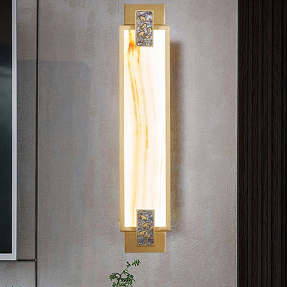 Chinese Marble Shade LED Waterproof Wall Sconce Lamp