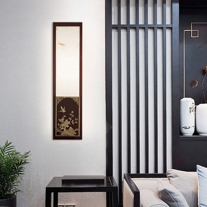 Chinese Marble Shade Brass LED Waterproof Wall Sconce Lamp