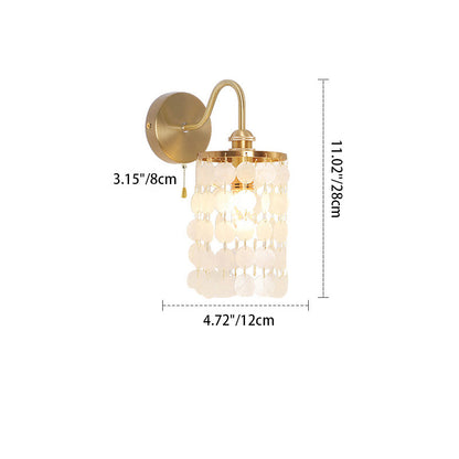 French Decoration Copper Frame 1-Light Wall Sconce Lamp