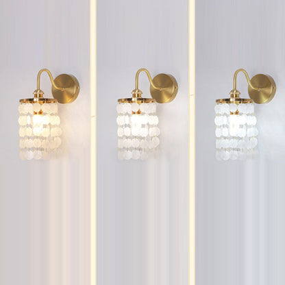French Decoration Copper Frame 1-Light Wall Sconce Lamp