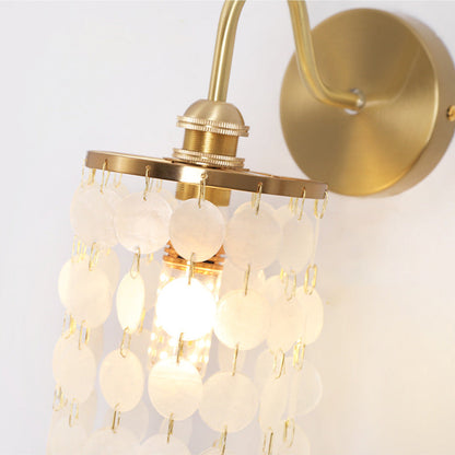 French Decoration Copper Frame 1-Light Wall Sconce Lamp