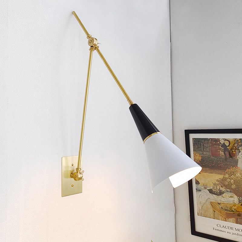 Scandinavian Tapered Shade 1-Light Wall Sconce Lamp