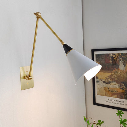 Scandinavian Tapered Shade 1-Light Wall Sconce Lamp