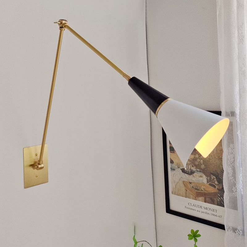 Scandinavian Tapered Shade 1-Light Wall Sconce Lamp