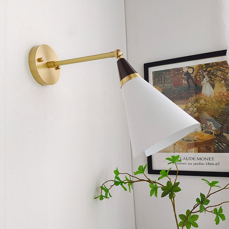 Scandinavian Tapered Shade 1-Light Wall Sconce Lamp