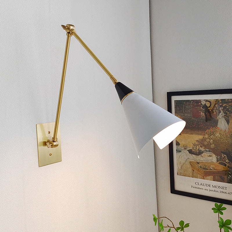 Scandinavian Tapered Shade 1-Light Wall Sconce Lamp