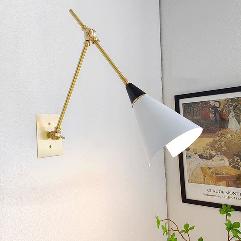 Scandinavian Tapered Shade 1-Light Wall Sconce Lamp